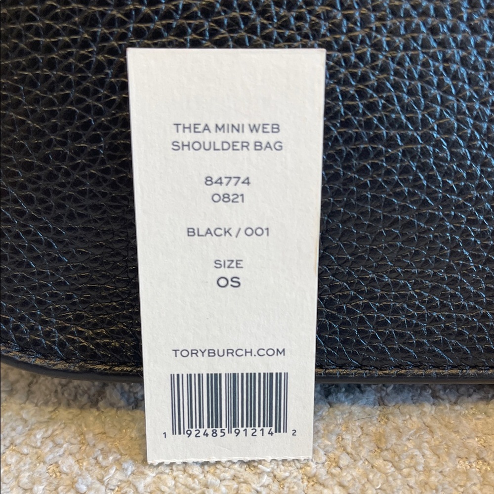 NWT Tory Burch Black Pebbled Leather Crossbody Bag - Picture 2 of 8